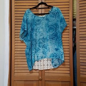 Sheer blue blouse